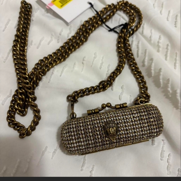 Kurt Geiger Crystal Lipstick Crossbody Bag With Mirror Nwt Rare - Picture 5 of 7